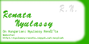 renata nyulassy business card